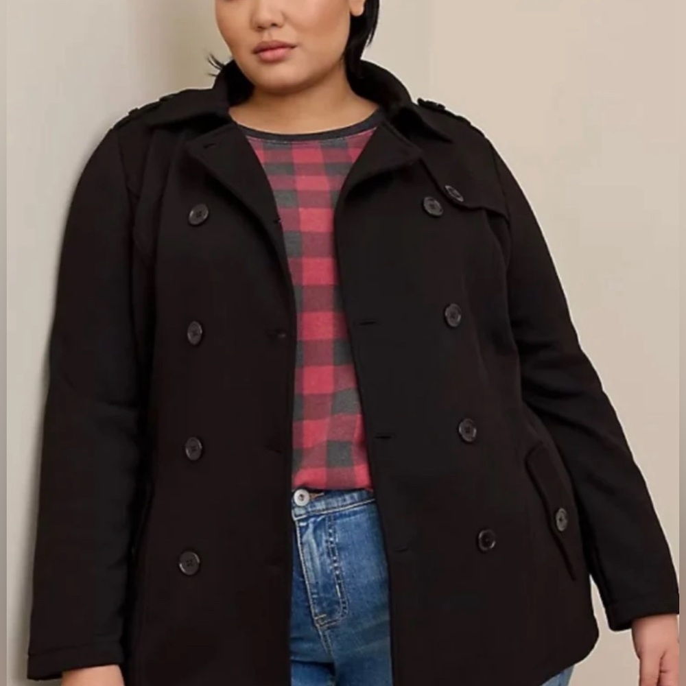 NWT Torrid Fleece Peacoat Jacket 6 6x Plus Size